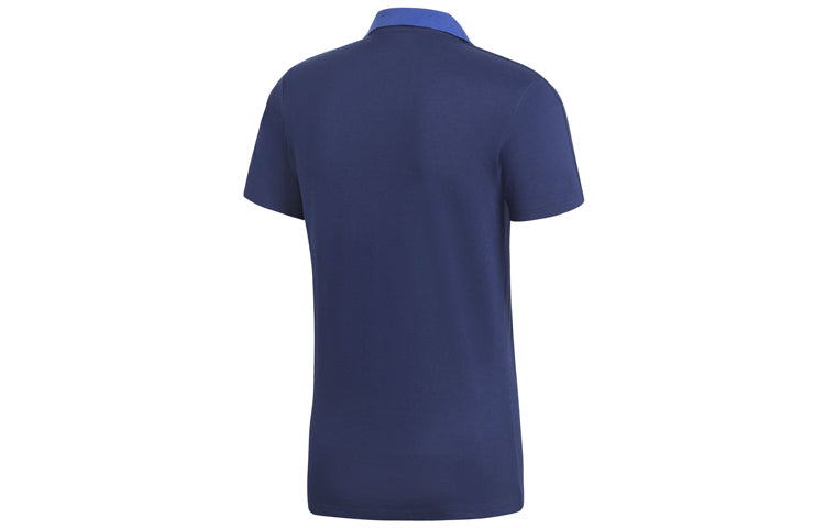 Men's adidas Logo Short Sleeve Blue Polo Shirt CV8270