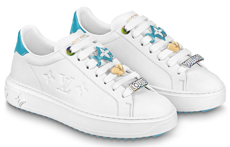 (WMNS) LOUIS VUITTON Time Out Sneakers 'White with Blue' 1AADNS