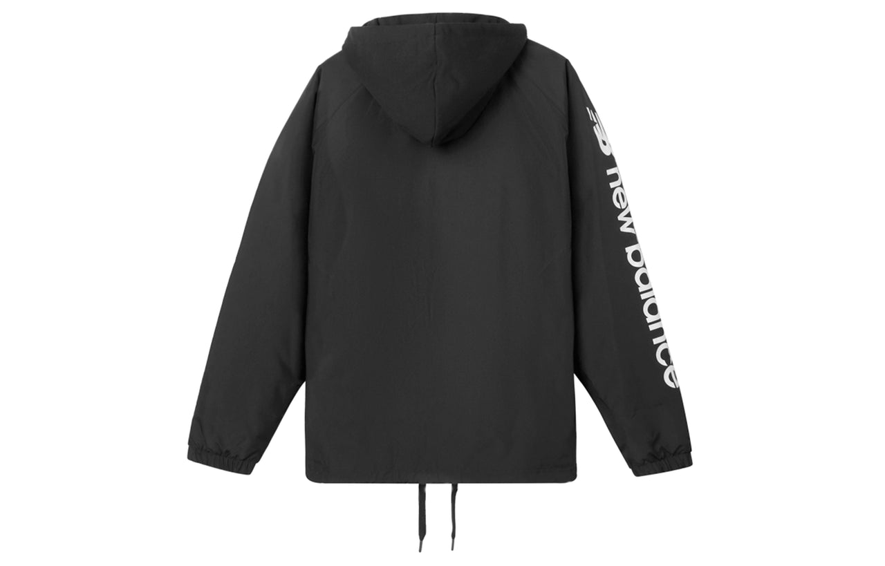 New Balance logo Hooded Windbreaker Men's Black AMJ03305-BK