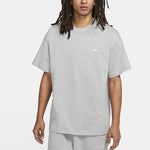 Nike Solo Swoosh Small Label Logo Solid Color Sports Round Neck Short Sleeve Gray CV0559-063