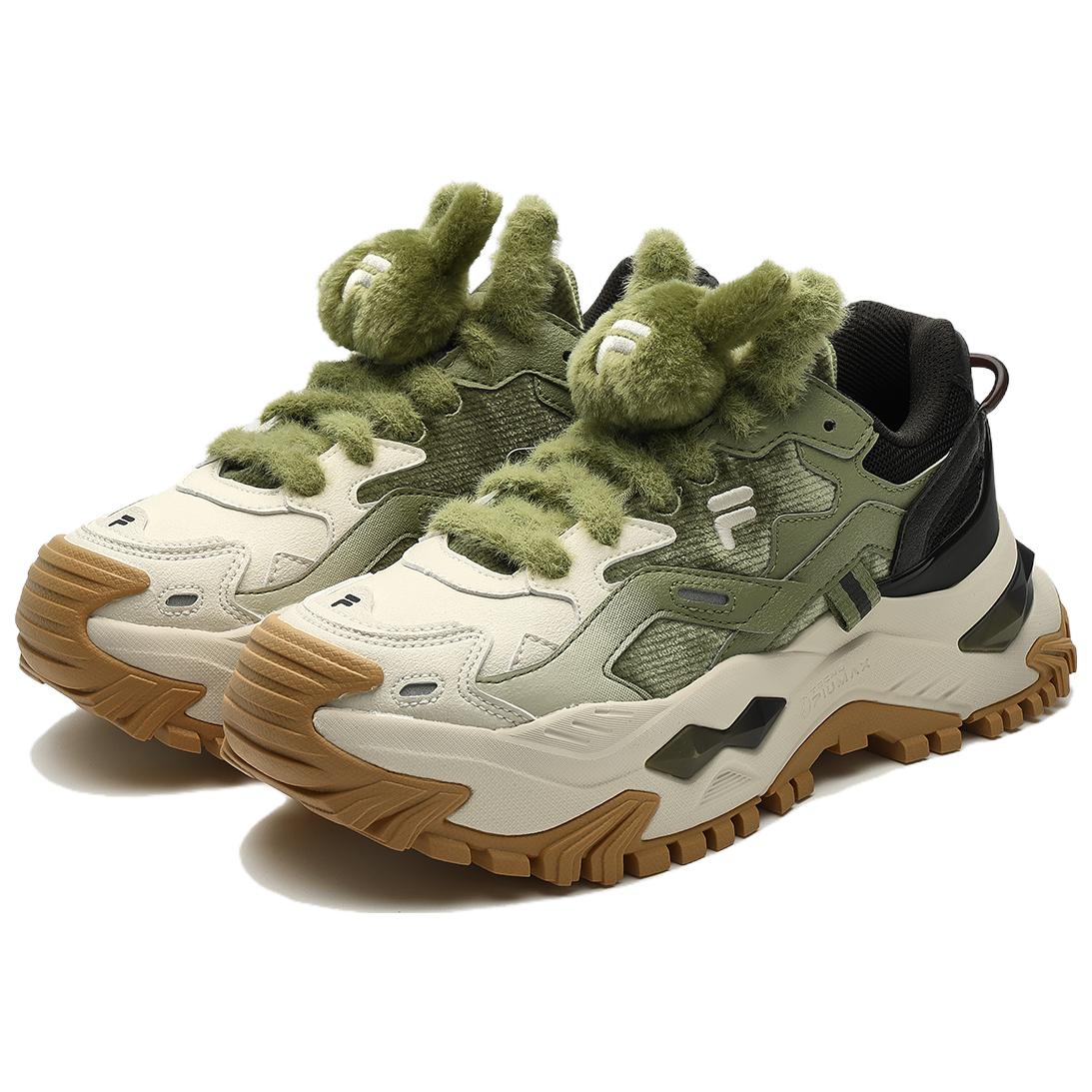 (WMNS) FILA FUSION BIANCO Sneakers 'White Green Black' T12W341302FWM