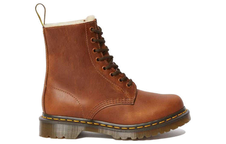 (WMNS) Dr. Martens 1460 Faux Fur Lined Brown 23912243