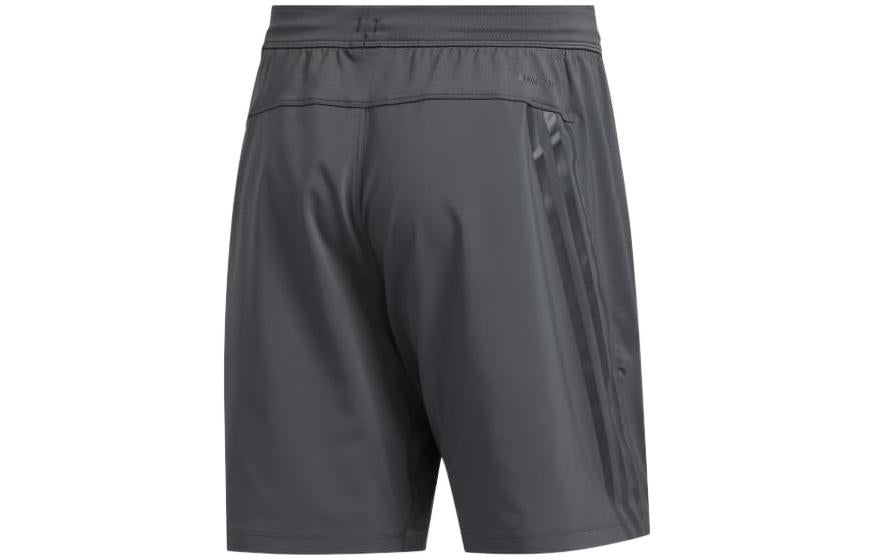 Men's adidas Logo Stripe Solid Color Gym Breathable Sports Shorts Gray FP7846