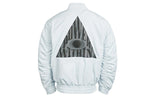 Men's Nike Kyrie Basketball Sports Mesh Patchwork Print Pattern Woven Baseball Padded White Gold Color Jacket CK6671-043