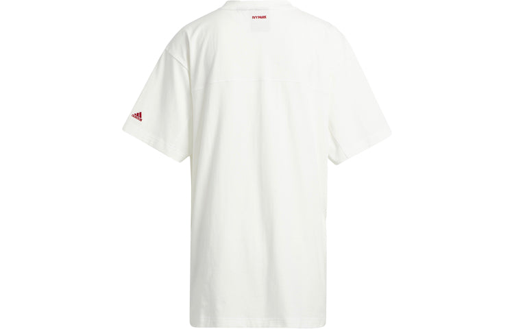 adidas x IVY PARK Crossover Round Neck Pullover Sports Short Sleeve Couple Style White HI1969