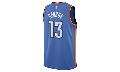 Nike NBA Basketball Jersey SW Fan Edition Oklahoma City Thunder Paul George No. 13 Blue 864497-409