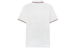 FILA Logo Solid Color Sports Short Sleeve Knitted Polo Shirt For Men White F11M021121G-WT