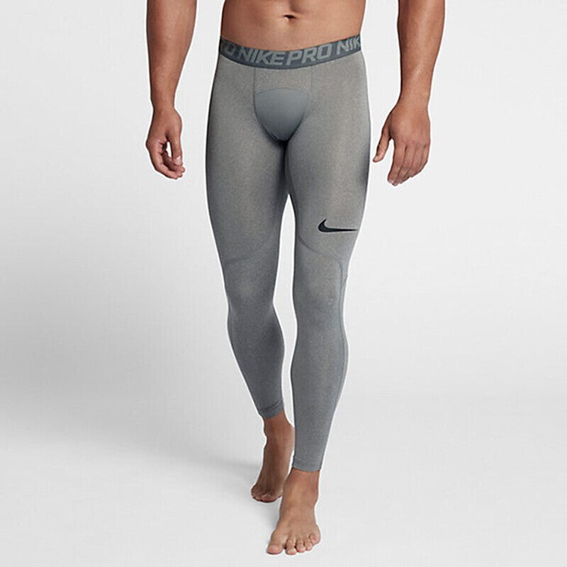 Nike Logo Sports Training Quick Dry Leggings Gray 838068-091