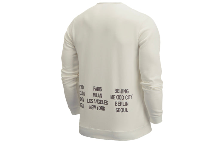 Nike Unisex Nike Sportswear Logo Printing Round-neck Sports Sweatshirt White DV7381-133