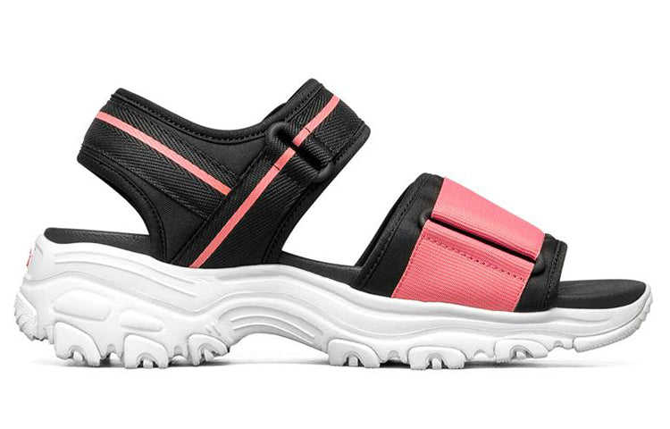(WMNS) Skechers D'Lites 1.0 Sandals Black/Pink 119239-BKPK