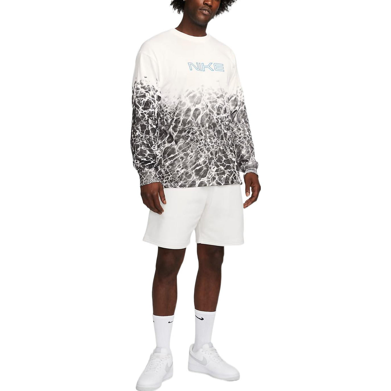 Nike NRG Kukini Long Sleeves T-Shirt Asia Sizing 'White Black' FB3031-100