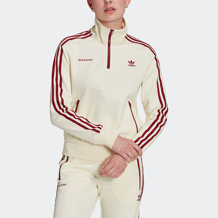 adidas x Sporty & Rich Half-Zip Track Jackets 'White' IB2157