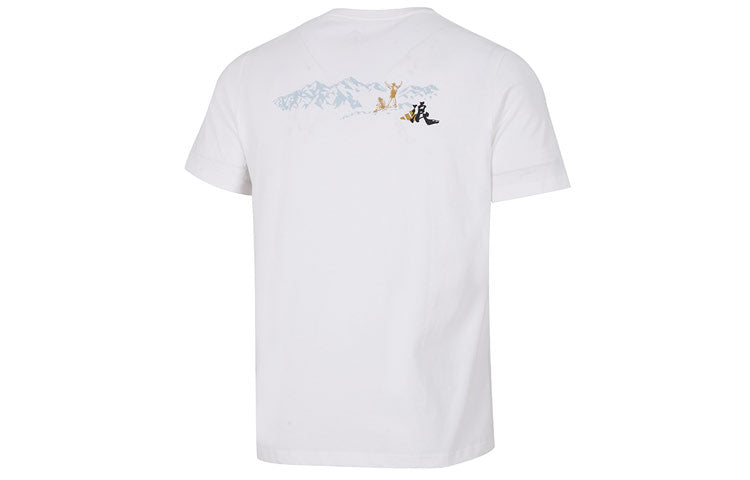 adidas Ss Cn Gfx Tee Athleisure Casual Sports Word Solid Color Round Neck Short Sleeve White HE7347