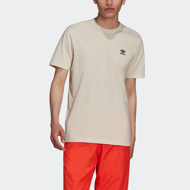 Men's adidas originals Adicolor Essentials Solid Color Casual Round Neck Short Sleeve White T-Shirt HE7194