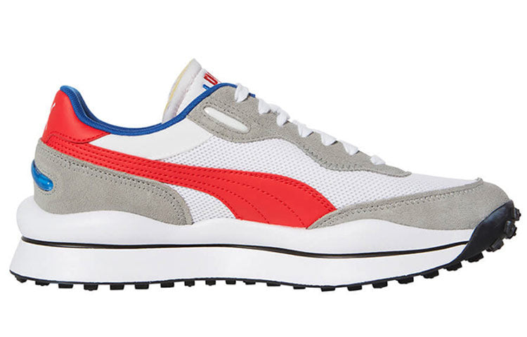 PUMA Style Rider Play On SD Mesh 'White Scarlet' 382490-01
