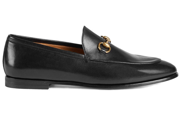 (WMNS) Gucci Jordaan Leather Loafers Black 404069-BLM00-1000