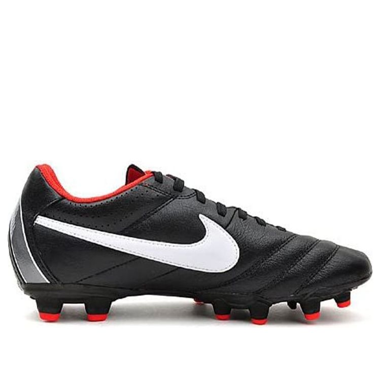 Nike Tiempo Natural IV LTR Leather FG 'Black White' 509085-010