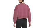 (WMNS) Air Jordan Flight Round-neck Swea Deep-Wine CV7786-610