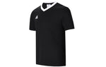 Men's adidas Contrasting Colors Collar Logo Casual Sports Short Sleeve Black T-Shirt HE1573