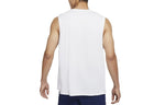 Men's Nike Solid Color Logo Quick Dry Breathable Sports Training Vest White CZ1185-100