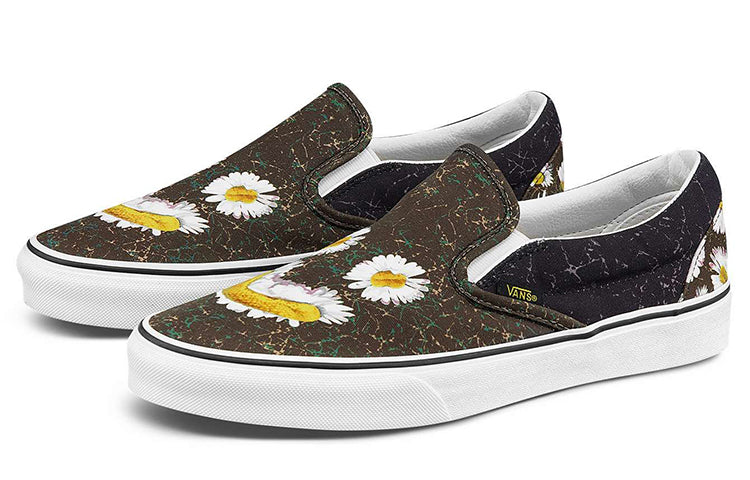 Vans Slip-On Low-Top Canvas Shoes Black/Green VN0A33TB9FV