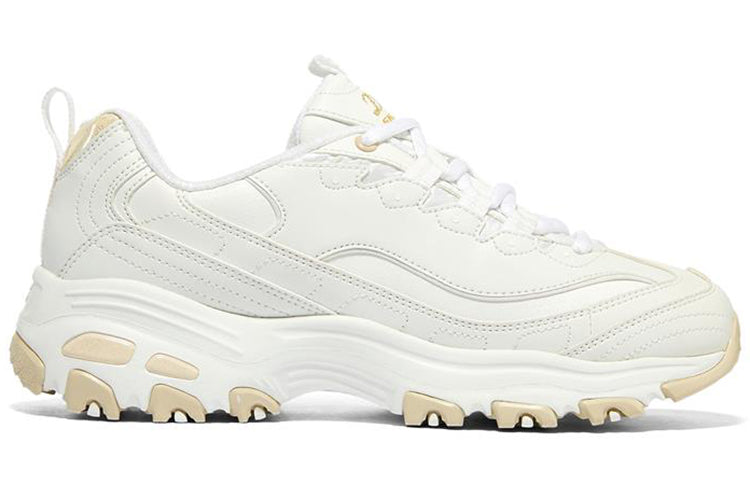 (WMNS) Skechers D'Lites 1.0 'White Yellow' 149640-WMLT