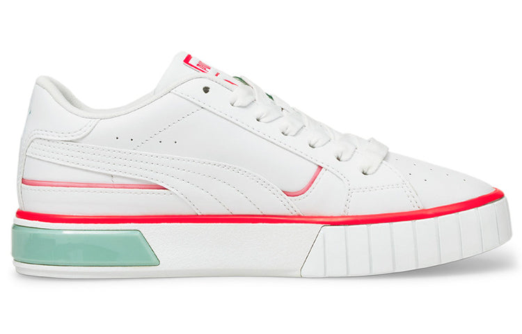 (WMNS) PUMA Cali Star Lights Platform Shoes White/Green/Orange 381609-01