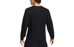 Nike Solid Color Round Neck  Knit Long Sleeves Wool Sweater Men's Black DQ5177-010
