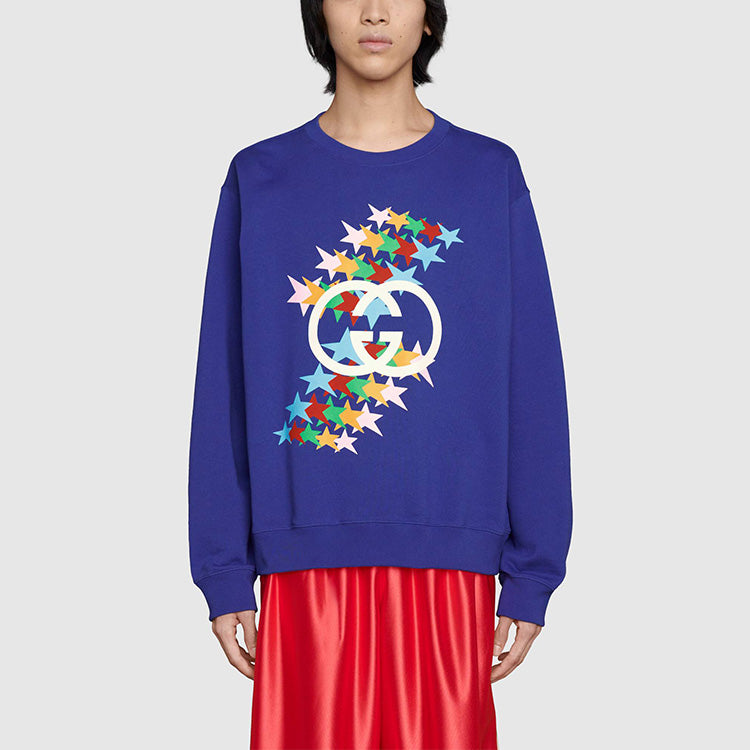 Gucci SS21 Rainbow Stars Crewneck 'Purple' 626990-XJDNK-4120