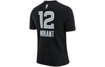 Nike Casual Alphabet Numeric Printing Round Neck Pullover Short Sleeve Memphis Gray Memphis Grizzlies Black DM0447-010