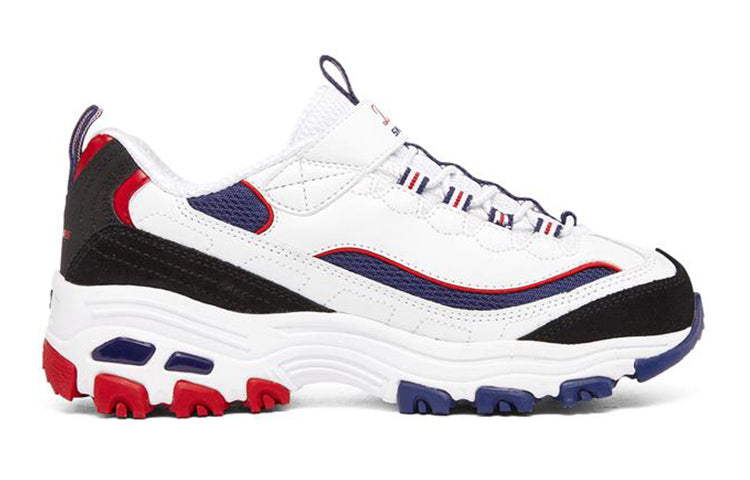(GS) Skechers D'Lites 'White Blue Red' 302536L-WNVR