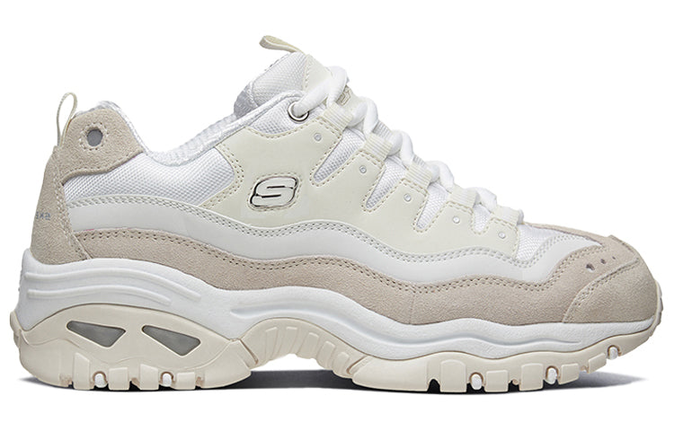 (WMNS) Skechers Energy GS White/Brown 13414-WNT