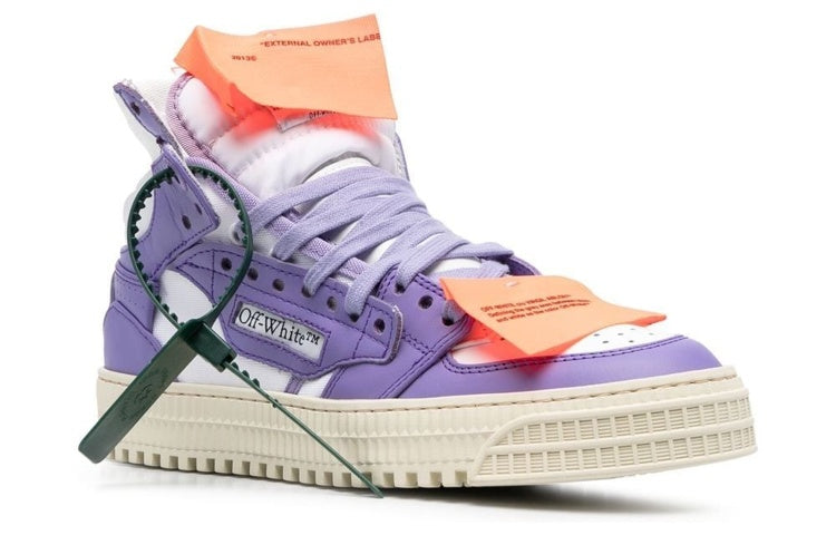 (WMNS) Off-White Off-Court 3.0 Leather High-Top 'Purple White' OWIA112S23LEA0010137