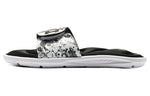 (WMNS) Under Armour Ignite 6 Graphic Strap Slide 'Black White' 3024453-002