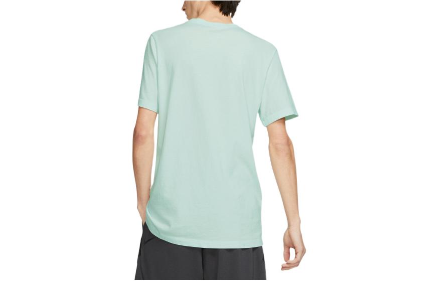 Men's Nike Sportswear Large Logo Pattern Printing Round Neck Sports Short Sleeve Green T-Shirt BQ1266-336