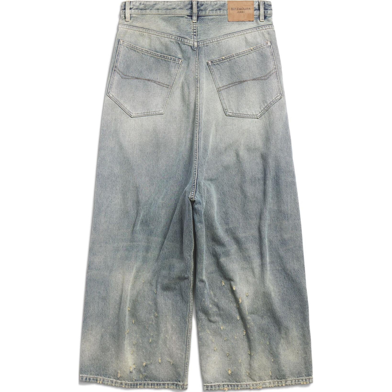 (WMNS) Balenciaga Low Crotch Pants 'Light Blue' 706652TJW952204