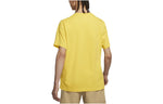 Nike Solid Color Embroidered Small Round Neck Short Sleeve Yellow AR4999-709