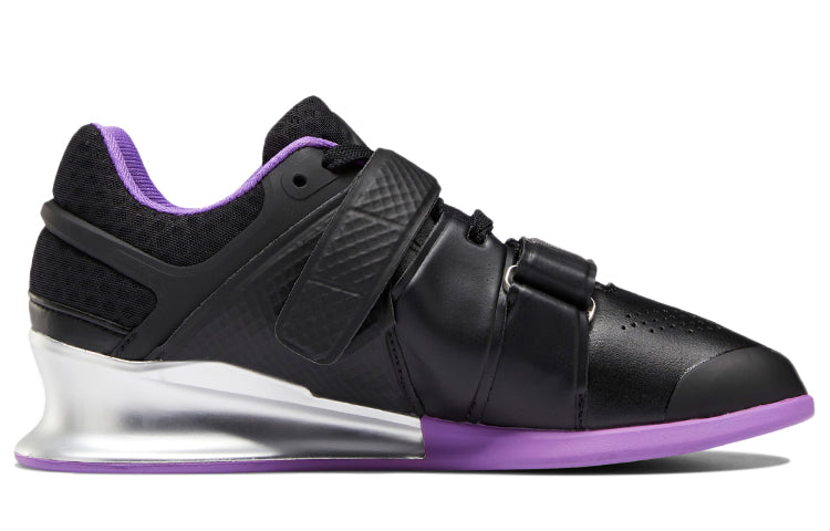 (WMNS) Reebok Legacy Lifter Low-Top Weightlifting Shoes Black/Purple DV6231