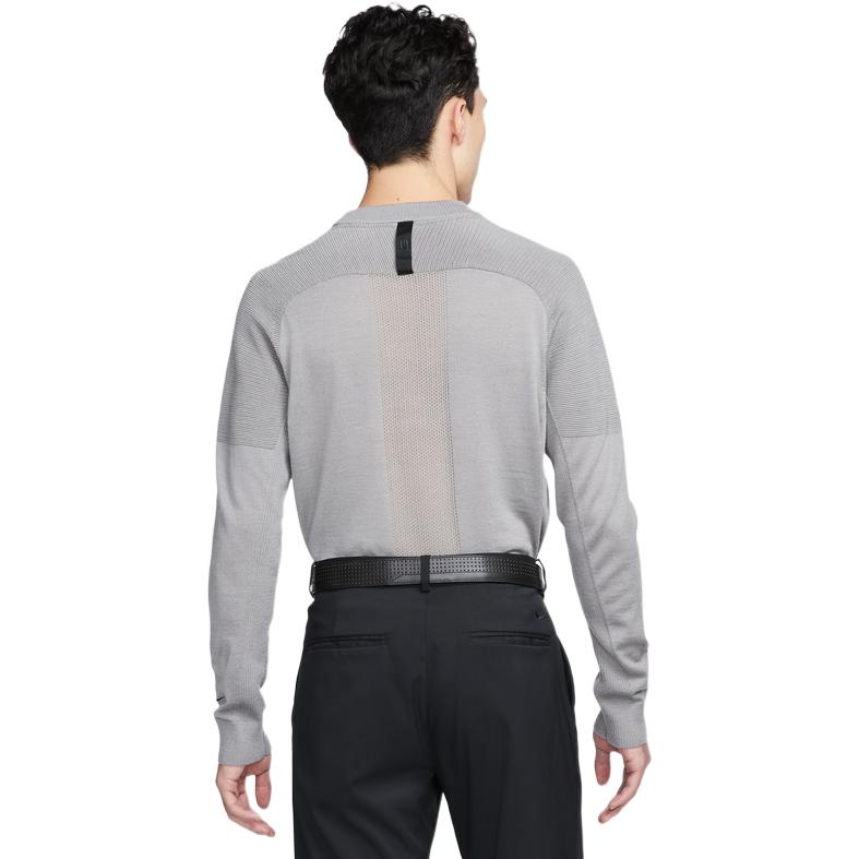Nike Solid Color Golf Sports Round Neck Long Sleeves Wool Sweater Men's Grey CU9783-003