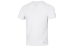 adidas Solid Color Stripe Logo Micro Mark Athleisure Casual Sports Round Neck Short Sleeve White H16877