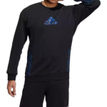 adidas Crew Sweatshirts 'Black Blue' HE2912