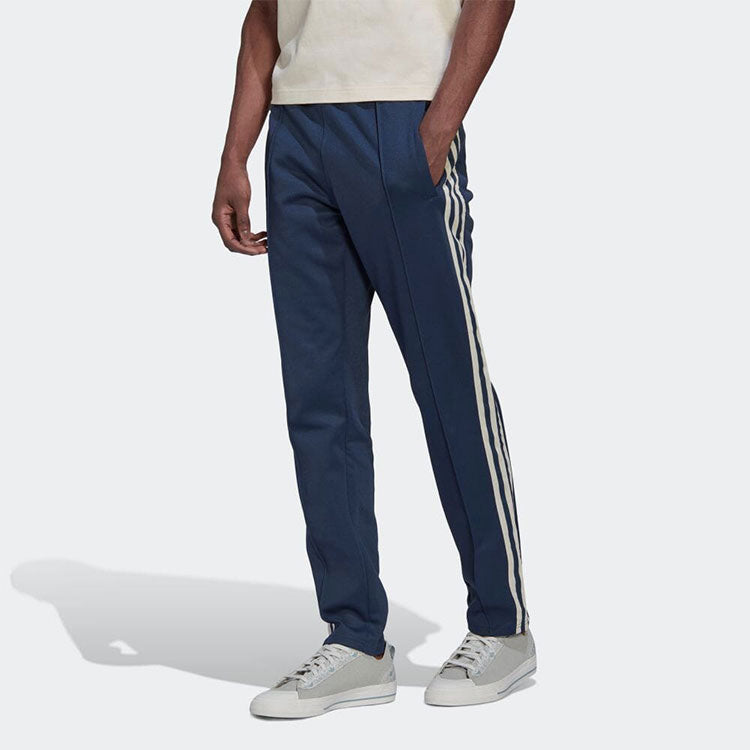 Men's adidas originals Stripe Logo Casual Sports Pants/Trousers/Joggers Autumn Blue HN1674