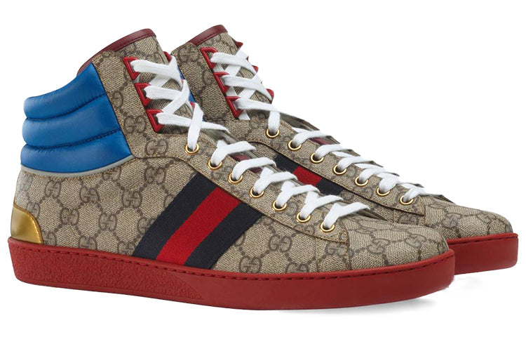 Gucci Ace GG High Top 'Blue Beige' 555144-92T20-9794