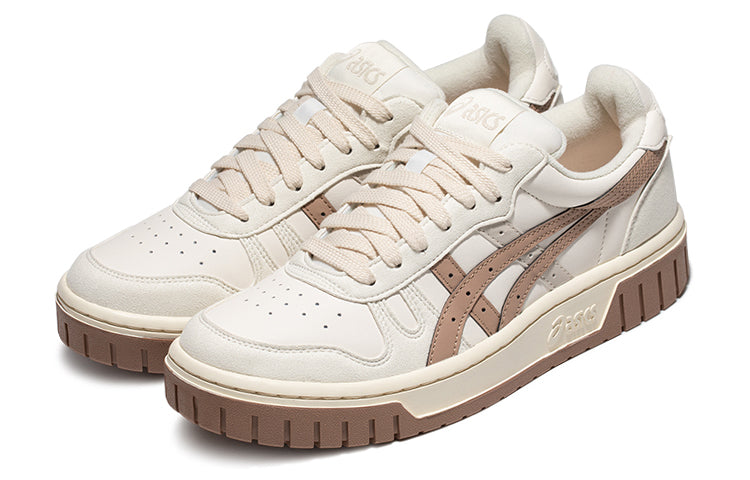ASICS Court MZ Retro Casual Skateboarding Shoes Unisex White Brown 1203A127-105