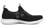 (WMNS) Skechers Ultra Flex Breathable Minimalistic Low Tops Athleisure Casual Sports Shoe Black 149431-BKW