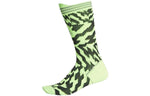 adidas Version Pattern Knit Sports Socks Unisex One Pair Fluorescent Green FK0932