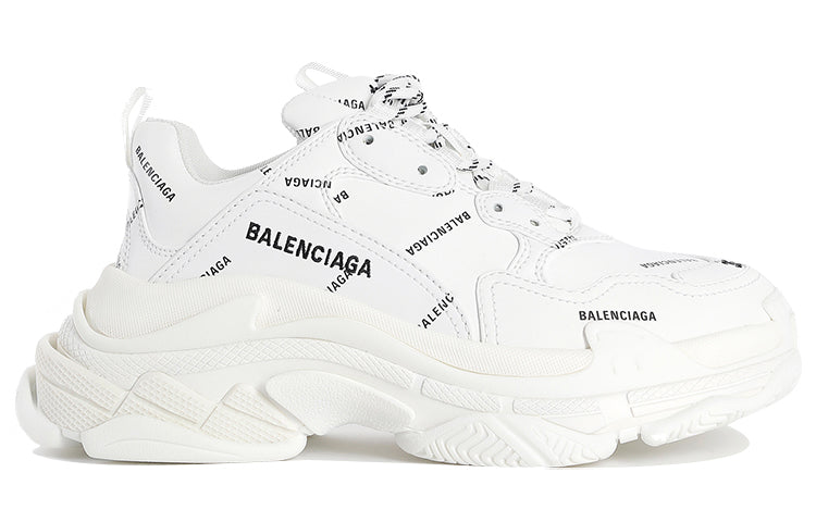 (WMNS) Balenciaga Triple S Sneaker 'All Over Logo - White' 524039W2FA19010