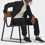 Men's adidas Solid Color Logo Bundle Feet Straight Sports Pants/Trousers/Joggers Autumn Black HN1933
