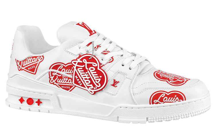 LOUIS VUITTON x Nigo Trainers 'White with Red Logo Hearts' 1A9JAD