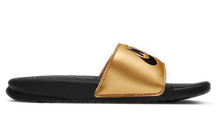 (WMNS) Nike JDI Benassi Slides 'Black Metallic Gold' 343881-014